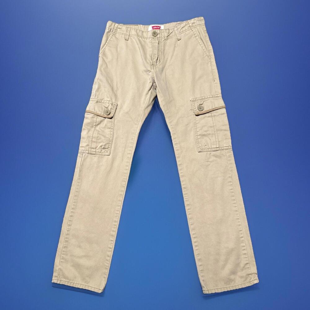 Levis Cargo Pants‎ Boys 16 Khaki Straight Leg Outdoors 30x27